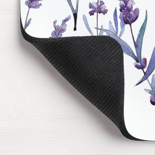 Lavendel floral on White Mousepad (Ecke)