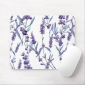 Lavendel floral on White Mousepad (Mit Mouse)