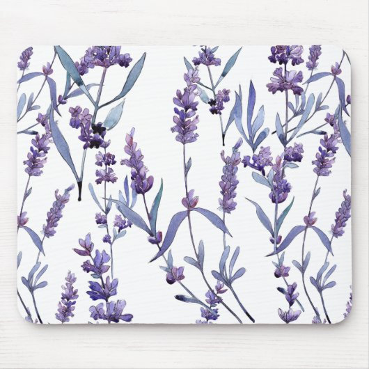 Lavendel floral on White Mousepad (Vorne)