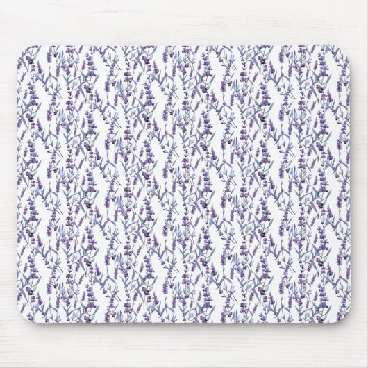Lavendel floral on White Mousepad (Vorne)