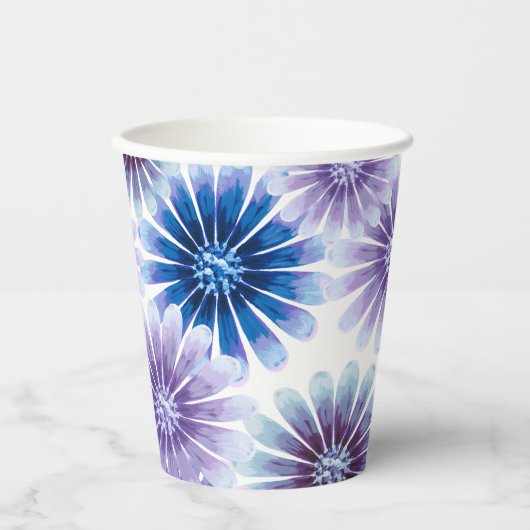 Lavendel Floral Paper Cup Pappbecher (Vorderseite)