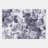 Lavendel Floral Peonies Dahlias Asters Rose Geschenkpapier Set (Vorderseite)