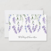 Lavendel Floral Response Cards RSVP Karte (Rückseite)