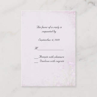 Lavendel-floral-RSVP-Karte Begleitkarte