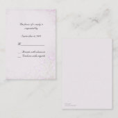 Lavendel-floral-RSVP-Karte Begleitkarte (Vorne/Hinten)