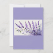 Lavendel Floral Save the Date Card (Rückseite)