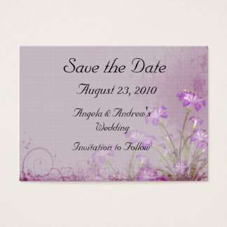 Lavendel Floral Save the Date Card