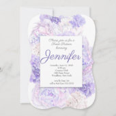 Lavendel Floral Sweet 16 Einladung (Vorderseite)