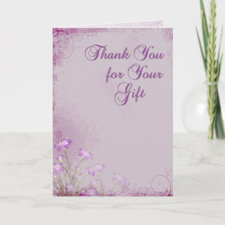 Lavendel Floral Vielen Dank Dankeskarte