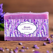 Lavendel Floral Wasserfarbe Seife Bauchband Einladungsbanderole