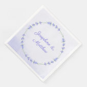 Lavendel Floral Watercolor Kreath Serviette (Ecke)