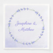 Lavendel Floral Watercolor Kreath Serviette (Vorderseite)