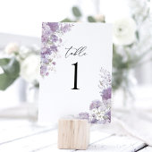 Lavendel Florale Elegante Hochzeitstischnummern