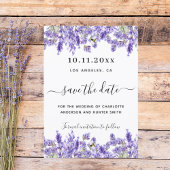 Lavendel florale Hochzeit speichern das Datum Save The Date