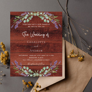 Lavendel florale rustikal braunes Holz Budget Hoch