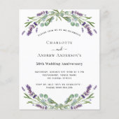 Lavendel Florals Budget 50. Hochzeitstag (Vorderseite)