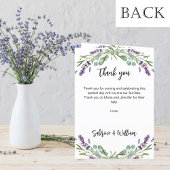 Lavendel Florals Foto Willkommensmenü Einladung