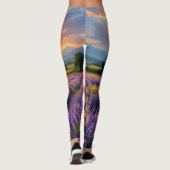 Lavendel-Flucht-Kleidung Leggings (Rückseite)
