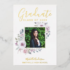 Lavendel Foto Abschluss Folieneinladung