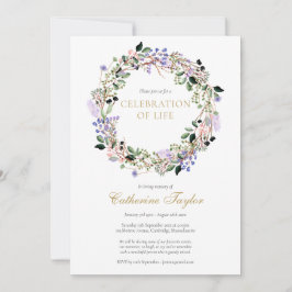 Lavendel Foto Feier zum Leben Beerdigung Einladung