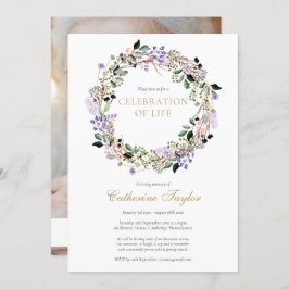 Lavendel Foto Feier zum Leben Beerdigung Einladung