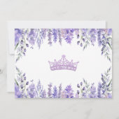 Lavendel Foto Lila Floral Quinceañera Einladung (Rückseite)