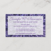 Lavendel-Foto-Logo Lila lebenswichtige Öle Visitenkarte (Rückseite)