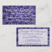 Lavendel-Foto-Logo Lila lebenswichtige Öle Visitenkarte (Vorne/Hinten)