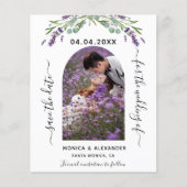 Lavendel-Foto-QR-Code-Hochzeit Termin vormerken (Vorderseite)