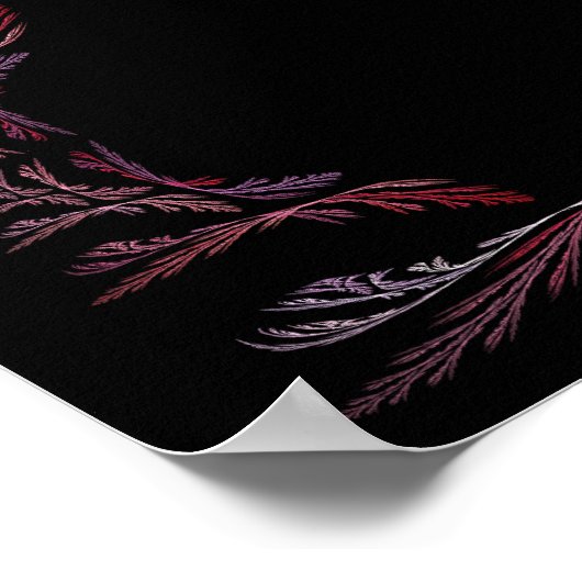 Lavendel Fraktal Blumenstrauß Leinwand oder Plakat (Ecke)