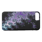 Lavendel-Fraktal-Schärpe personalisierter iPhone 7 Case-Mate iPhone Hülle (Rückseite (Horizontal))