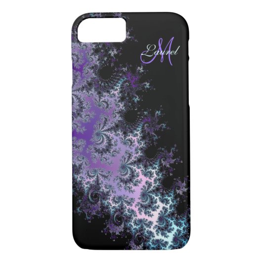 Lavendel-Fraktal-Schärpe personalisierter iPhone 7 Case-Mate iPhone Hülle (Rückseite)