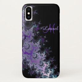 Lavendel-Fraktal-Schärpe personalisierter iPhone X Case-Mate iPhone Hülle