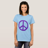 Lavendel-Friedenszeichen T-Shirt (Vorne ganz)