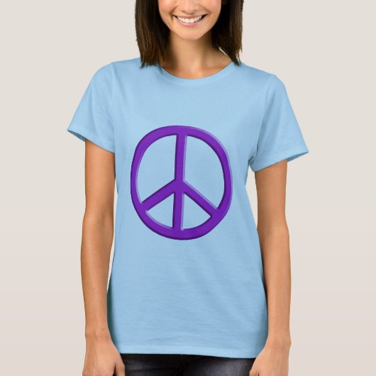 Lavendel-Friedenszeichen T-Shirt (Vorderseite)