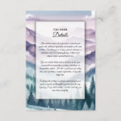 Lavendel Frost bei der Alpennebel-Hochzeit Begleitkarte (Vorderseite)