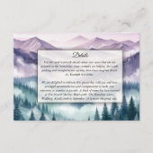 Lavendel Frost bei der Alpennebel-Hochzeit Begleitkarte (Vorderseite)