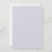 Lavendel-Frostige Winterhochzeit Einladung (Rückseite)