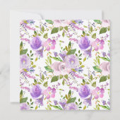 Lavendel-Frühlings-BlumenBrautparty-Einladung Einladung (Rückseite)