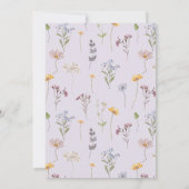 Lavendel-Frühlings-Wildblumenwiese-Gartenhochzeit Einladung (Rückseite)
