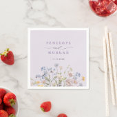 Lavendel-Frühlings-Wildblumenwiese-Gartenhochzeit  Serviette (Beispiel)