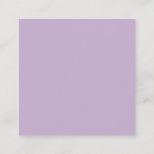 Lavendel für die Hochzeitregistrierung QR Code Begleitkarte (Rückseite)