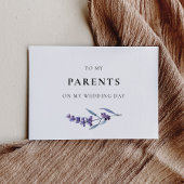 Lavendel für meine Eltern auf meiner Hochzeitskart Einladung