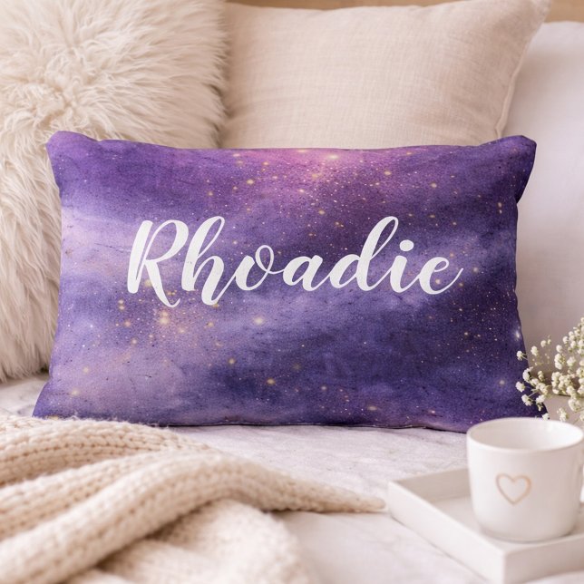 Lavendel-Galaxie-Name Dekokissen (Von Creator hochgeladen)