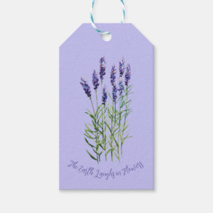 Lavendel-, Gartengeschenk-Etiketten Geschenkanhänger