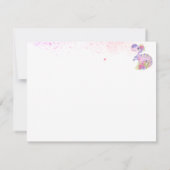 *~* Lavendel-Gelb-Drache-Baby-Babyparty Dankeskarte (Rückseite)