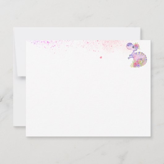 *~* Lavendel-Gelb-Drache-Baby-Babyparty Dankeskarte (Rückseite)