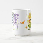 Lavendel Gelbe Blumen Klassische Tasse, 15 oz Kaffeetasse (Mittel)