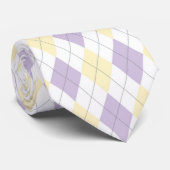 Lavendel & Gelbe Raute Necktie Krawatte (Gerollt)