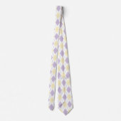 Lavendel & Gelbe Raute Necktie Krawatte (Rückseite)